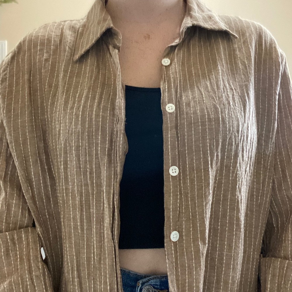 Stripped button down jacket - Picture 4 of 5